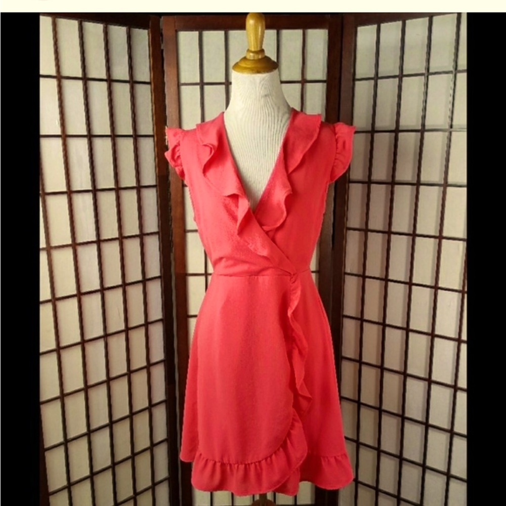 NWT MONTEAU ORANGE FAUX WRAP IN SIZE MEDIUM